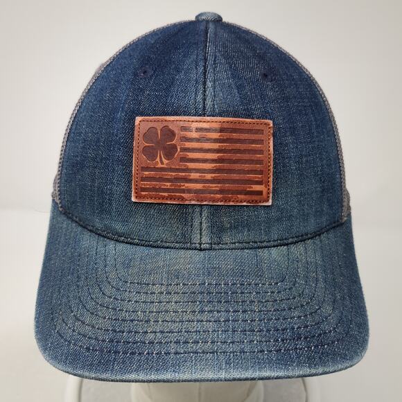 Black Clover Snapback Trucker Cap Blue One Size Adjustable Mesh Back 110 - Picture 2 of 10